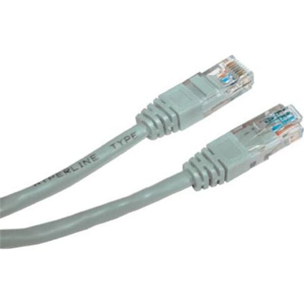 Neutralle UTP crossover patchcord, Cat.5e, RJ45 M - RJ45 M, 5 m, nieekranowany, krzyżowy, szary, do połączenia 2 PC Logo blistr