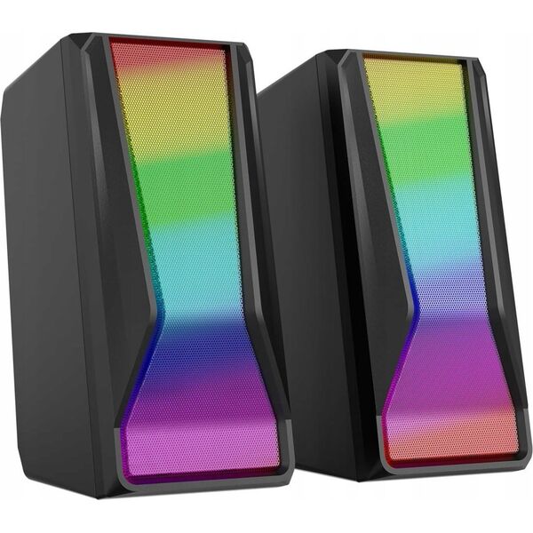 Głośniki komputerowe Marvo Marvo głośniki SG-274, 2.0, 6W, czarne, regulacja głośności, 150Hz-20kHz, RGB