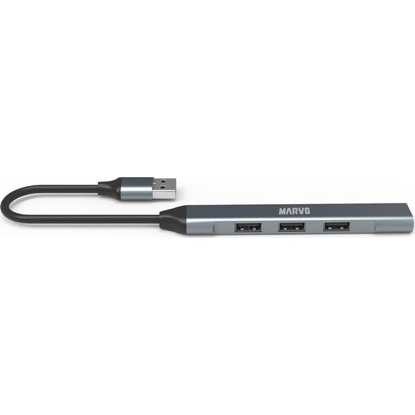 HUB USB Marvo USB (3.0) hub 4-port, UH-ATC01, metalowy, Marvo