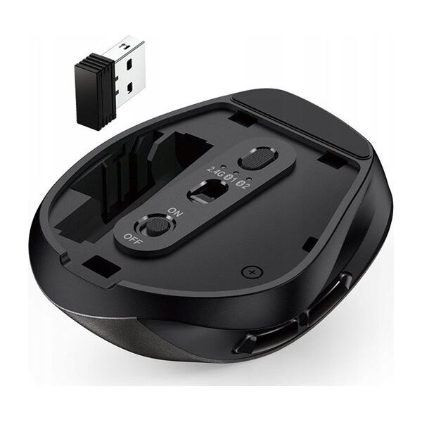 Mysz Genius Mysz bezprzewodowa Genius Ergo 9000S Mini Tytan Cichy klik Bluetooth 5.0 + 2,4GHz