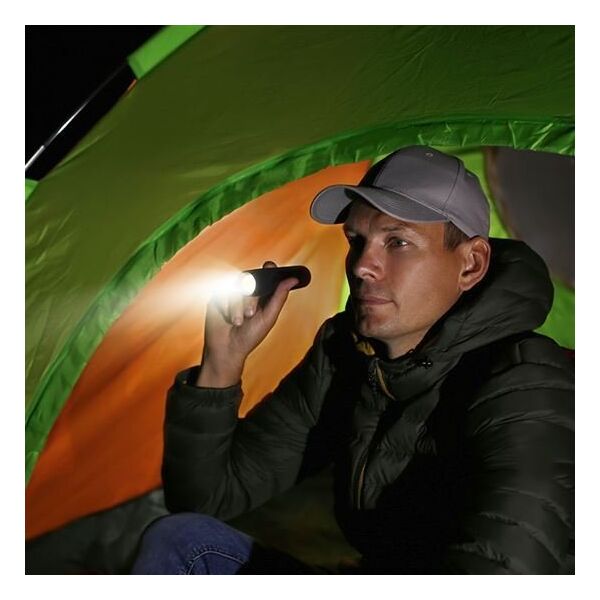 Solight Solight φακός LED, 120lm, Li-Ion, USB, hliník, černá 14190111 8592718036324