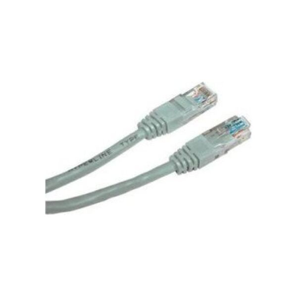 Logo Cat.5, RJ45 M-7m, nieekranowany, szary, Logo