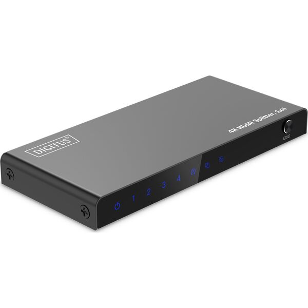 Digitus DIGITUS HDMI Splitter 1x4 4K/60Hz HDCP 2.3 EDID Control 13341444 4016032495581