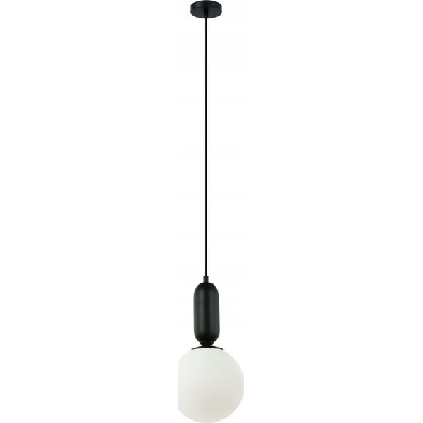 Lampa wisząca Italux Italux Aldeva PND-02340-1M-BK lampa wisząca zwis 1x40W E27 biała/czarna
