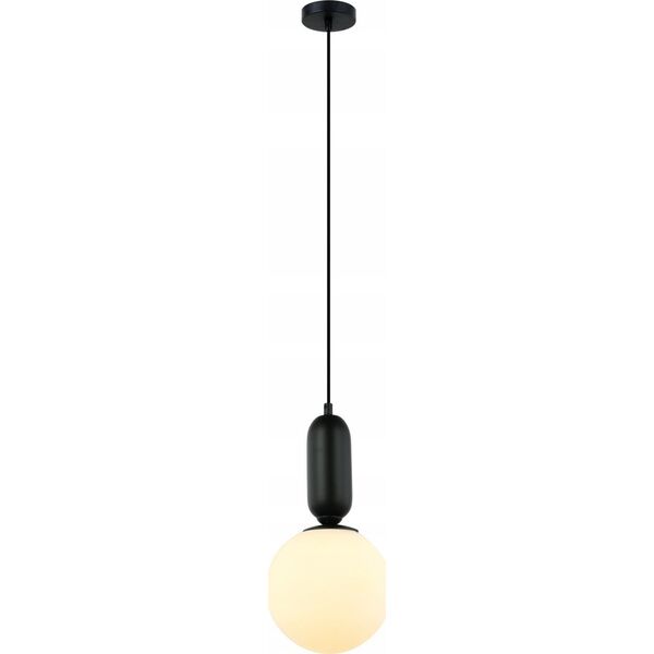 Lampa wisząca Italux Italux Aldeva PND-02340-1M-BK lampa wisząca zwis 1x40W E27 biała/czarna