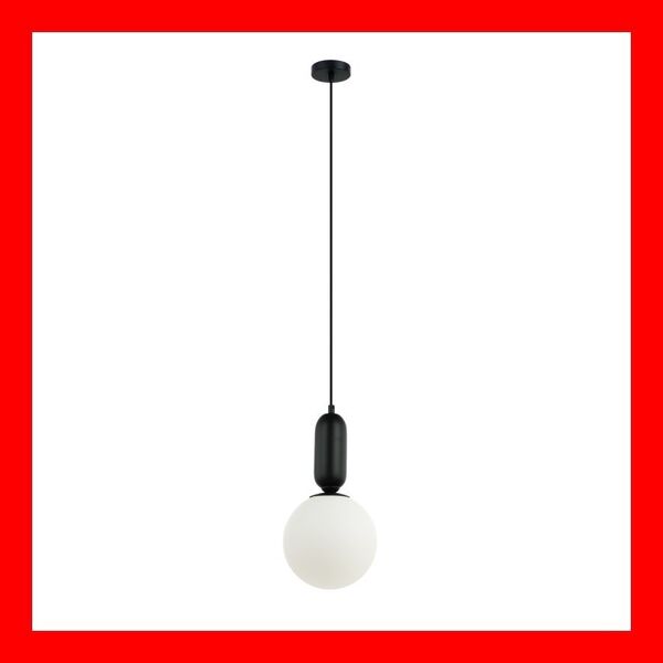 Lampa wisząca Italux Italux Aldeva PND-02340-1M-BK lampa wisząca zwis 1x40W E27 biała/czarna