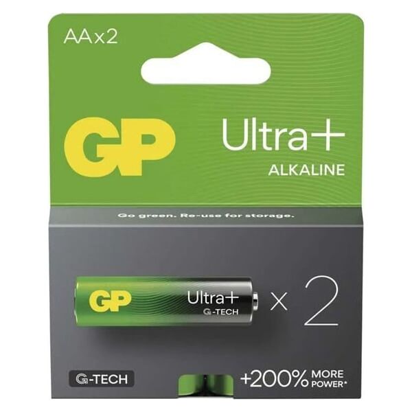 GP Bateria alkaliczna, AA (LR6), AA, 1.5V, GP, blistr, 2-pack, Ultra Plus