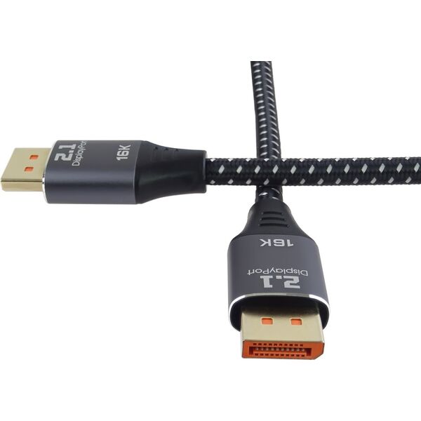 Καλώδιο PREMIUMCORD DisplayPort 2.1, 16K@60Hz, 8K@120Hz, 1m 14440855 8592220026028