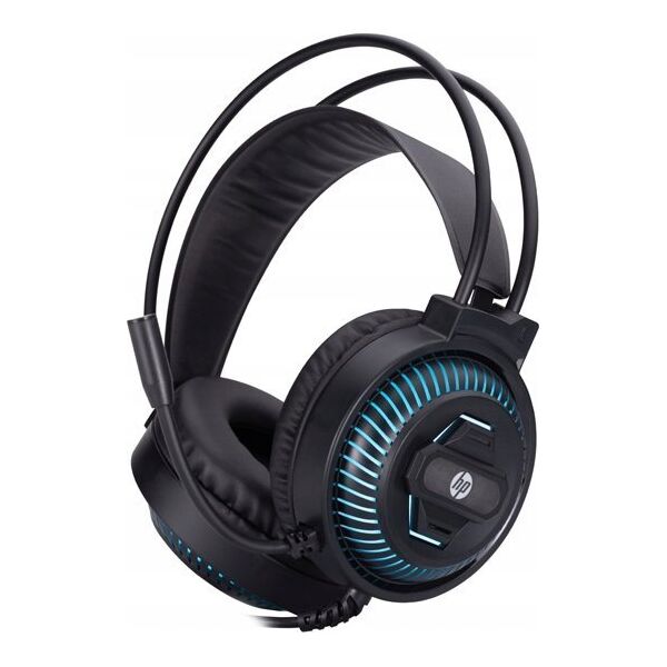HP DHE-8001, s�uchawki z mikrofonem, przewodowaczarna, 2.0, pod�wietlona, 3.5 mm jack + USB