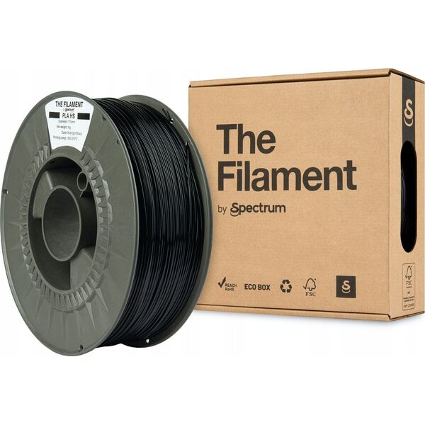 The Filament 3D filament, PLA HS, 1,75mm, 1000g, TF-24029,  midnight black