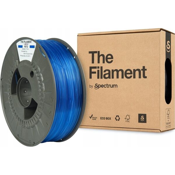 The Filament 3D filament, PETG, 1,75mm, 1000g, TF-24027, transparent blue
