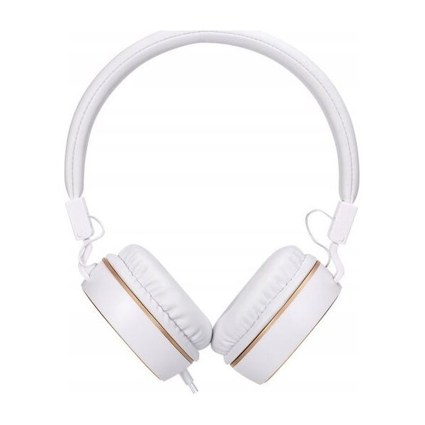 HP DHH-1206 White s�uchawki z mikrofonem, przewodowabia�o-z�ota, klasyczna typ 3,5mm jack