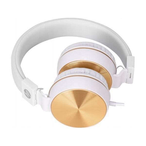 HP DHH-1206 White s�uchawki z mikrofonem, przewodowabia�o-z�ota, klasyczna typ 3,5mm jack