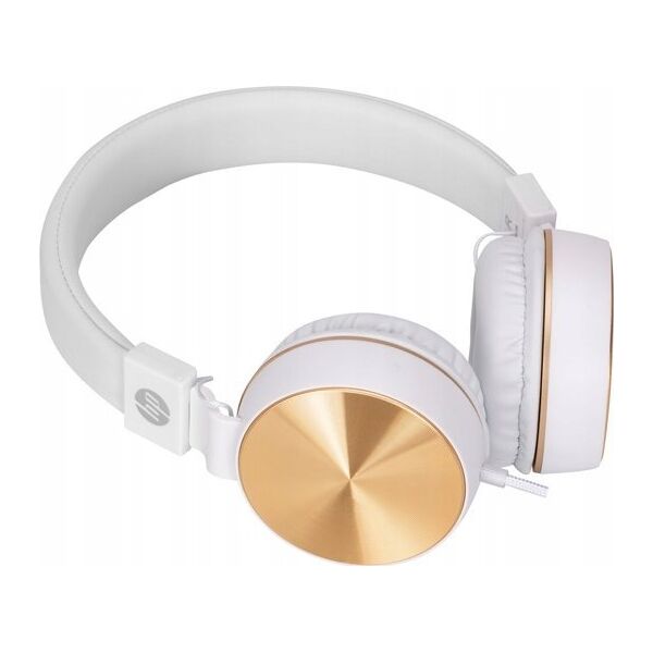 HP DHH-1206 White s�uchawki z mikrofonem, przewodowabia�o-z�ota, klasyczna typ 3,5mm jack