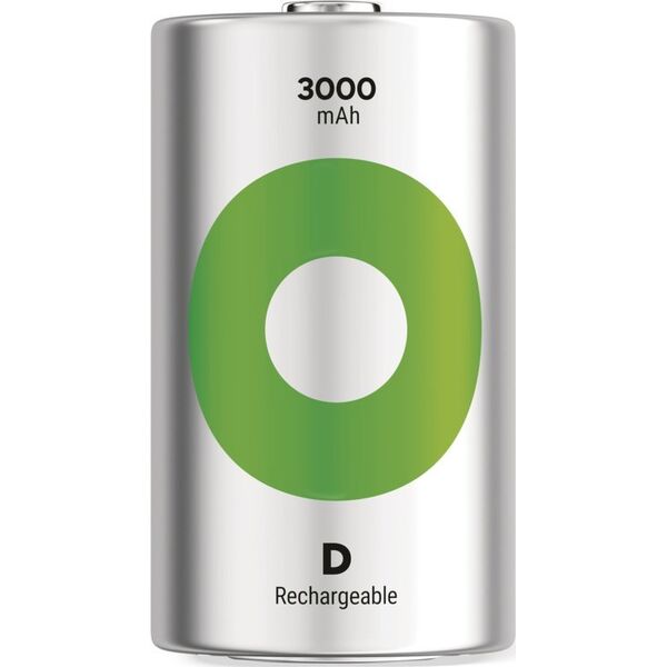 Akumulatorki, D (HR20), 1.2V, 3000 mAh, GP, kartonik, 2-pack, ReCyko