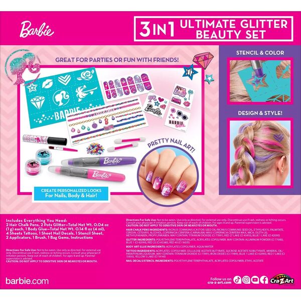 Επιλογές χαρακτήρων BARBIE Beauty Set 3 σε 1 Ultimate Glitter 13764422 884920340725
