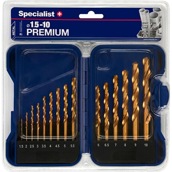 Specialist+ τρυπάνι SPECIALIST+ σετ τρυπανιών TITANIUM, 1,5-10 mm, 15 τεμ. 13765166 4779039131196