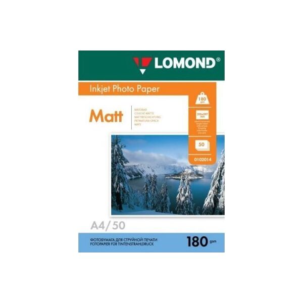 Sourcing Lomond Photo Inkjet Paper Matte 180 g/m2 A4, 50 φύλλα 14149609 8586024250215