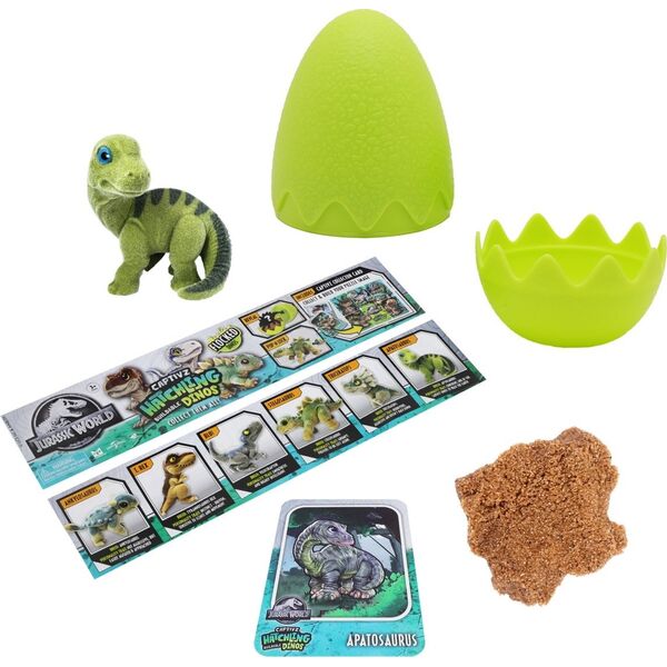 CAPTIVZ CAPTIVZ αυγό γλίτσας με φιγούρα δεινοσαύρου Jurassic Flocked Hatchlings, ποικιλία, 670 14185607 840148210349