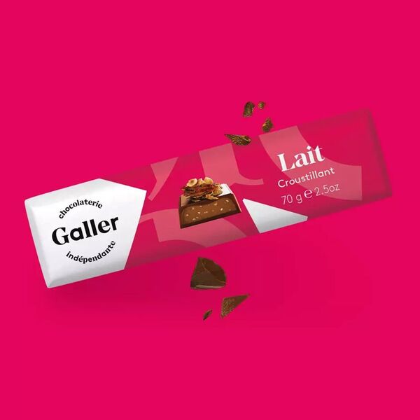 Chocolate bar Galler Milk Crunchy, 70 g