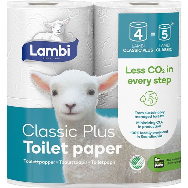 Toiletpapir Lambi 3-lags 25,5m 28rul/kar