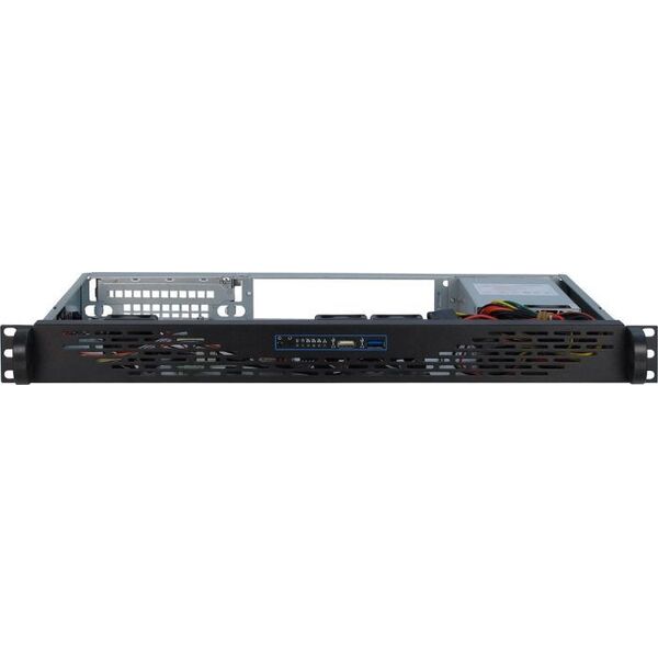 Inter-Tech INTER-TECH IPC 1HU-K-125L 48,26cm 19inch 1HE IPC-Case eather 1x 8,9cm 3,5inch int. or 2x 6,35cm 2,5inch int. 1x USB 2.0 1x USB 3.0 - 88887085