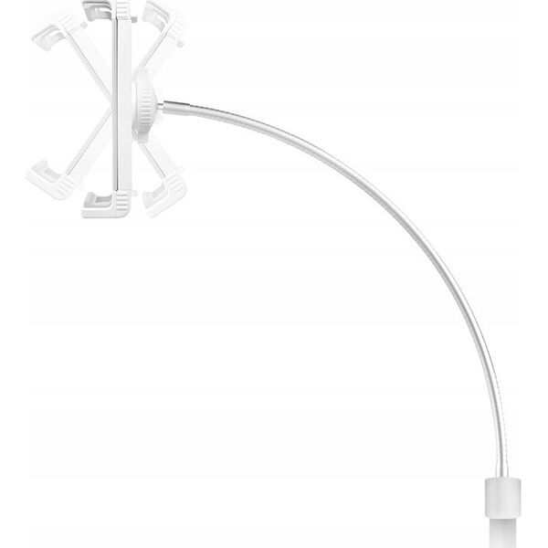 LogiLink Standfuß mit Schwanenhals für Mobilgeräte, silber geignet für 4.7" (11,94 cm) - 12.9" (32,77 cm) Smartphones - 1 Stück (AA0082A)