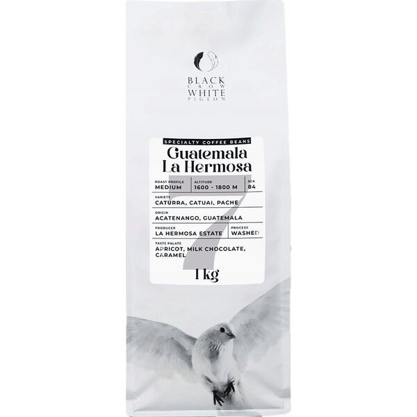 Specialty coffee beans Black Crow White Pigeon Guatemala La Hermosa, 1 kg
