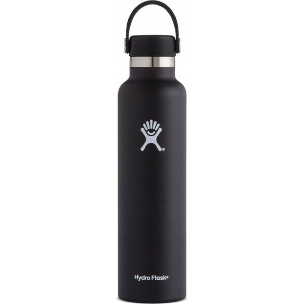 Hydro Flask Standard Mouth Flex Straw Cap water bottle, 700 ml - Black