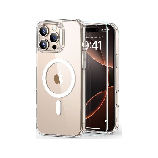 ESR ESR CLASSIC HYBRID HALOLOCK MAGSAFE & TEMPERED GLASS IPHONE 16 PRO CLEAR