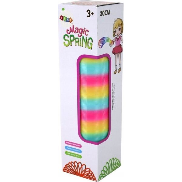 LeanToys Magiczna Kultowa Sprężyna Kolorowa 30 Cm Zabawka