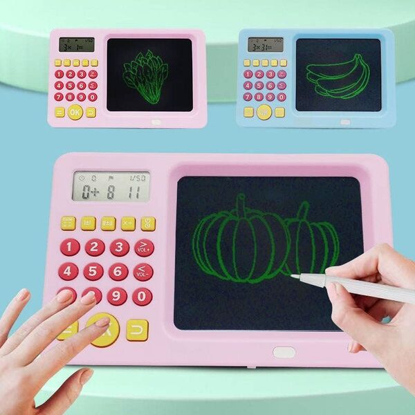Tablet Rysunkowy Tablica LCD 5,2'' Kolorowa Deska Kreślarska + Kalkulator / Różowy