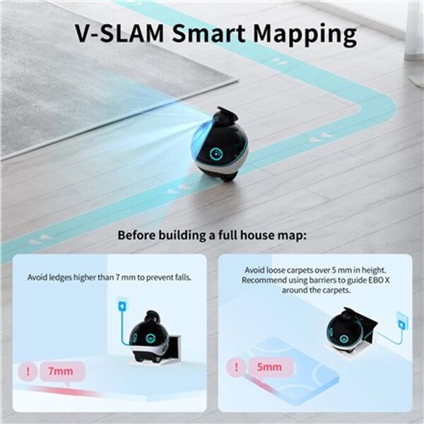 Kamera IP Enabot Enabot Family Robot IP Camera | EBO X | 8 MP | 1.8 | H265 | Micro SD, Max. 256GB