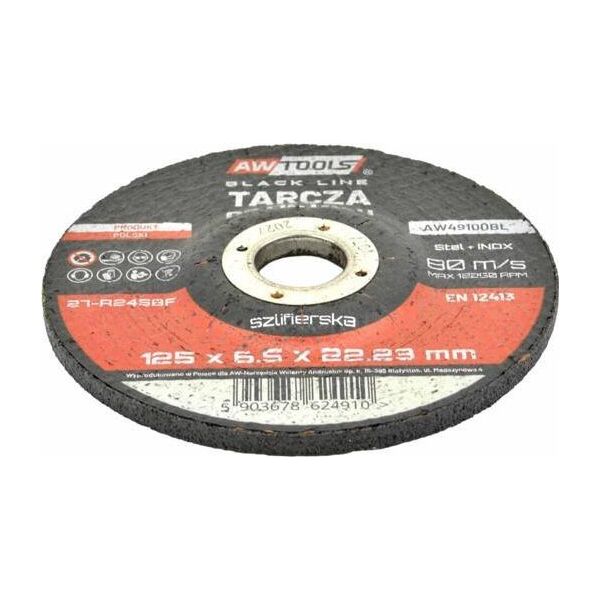 AWTools AW ΔΙΣΚΟΣ ΛΕΙΣΜΑΤΟΣ ΓΙΑ ΜΕΤΑΛΛΙΚΑ 125*6,5mm ΜΑΥΡΗ ΓΡΑΜΜΗ 14104776 5903678624910
