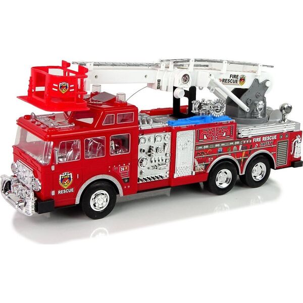 Zdalnie Sterowana Straż Pożarna Pedał Gazu Hamulec Pilot Dźwięk LEAN Toys