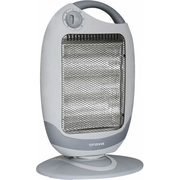 Orava HO-82 halogenový ohřívač, 1200 W, 3 úrovně, oscilace, 18 m2, rukojeť pro přenos, šedá