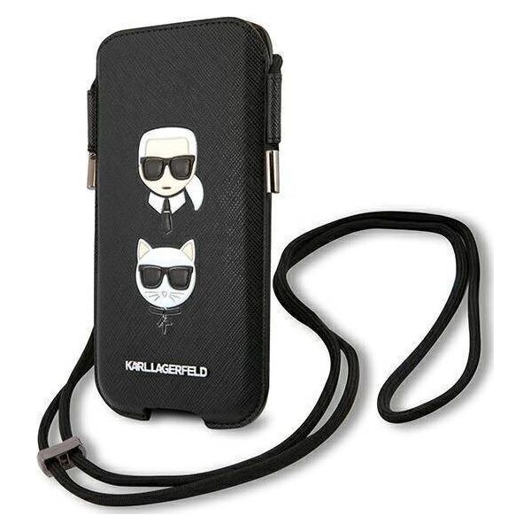 Etui na tablet Karl Lagerfeld Karl Lagerfeld Torebka KLHCP12LOPHKCK 6,7" czarny/black hardcase Saffiano Ikonik Karl&Choupette Head