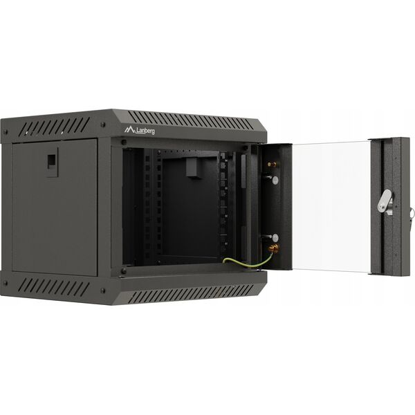 SZAFA INSTALACYJNA RACK WISZĄCA 19" 4U 600X450 SZARA DRZWI PERFOROWANE LANBERG (FLAT PACK)