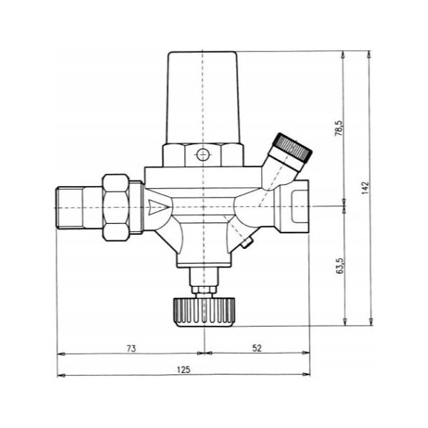 Automatic filling valve WATTS ALD, 1/2", 0.5-3 Bar