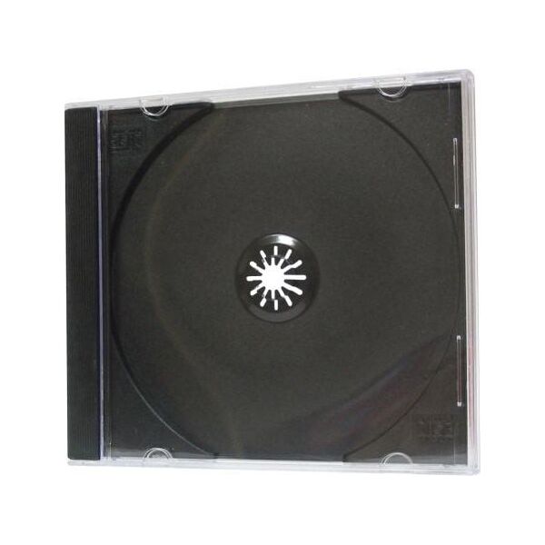 Box na 1 szt. CD, czarny, cienki, No Name, 5,2mm