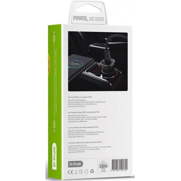 Φορτιστής αυτοκινήτου Mcab D-Fruit USB-C 30W (DF104) 13991791 4741326504792