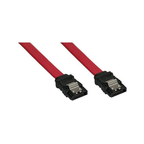 InLine SATA - SATA, 0.5m, Czerwony (27705A)