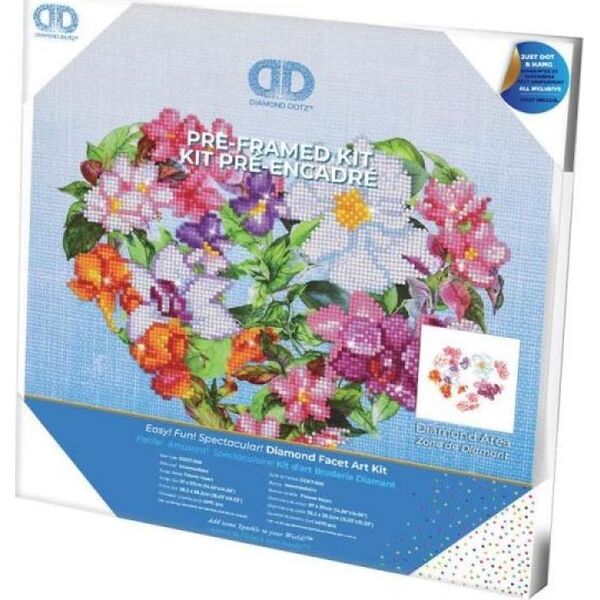Dante Diamond κέντημα Diamond Dotz Flower καρδιά 39x39cm DDK7008 13983562 4895225916900