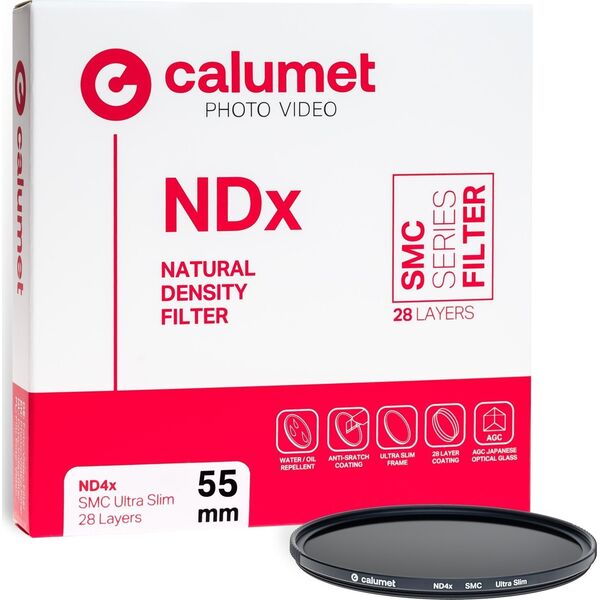 Calumet Filter Calumet ND4x SMC Filter 55 mm Ultra Slim 28 Layers 14071146 5903175625021