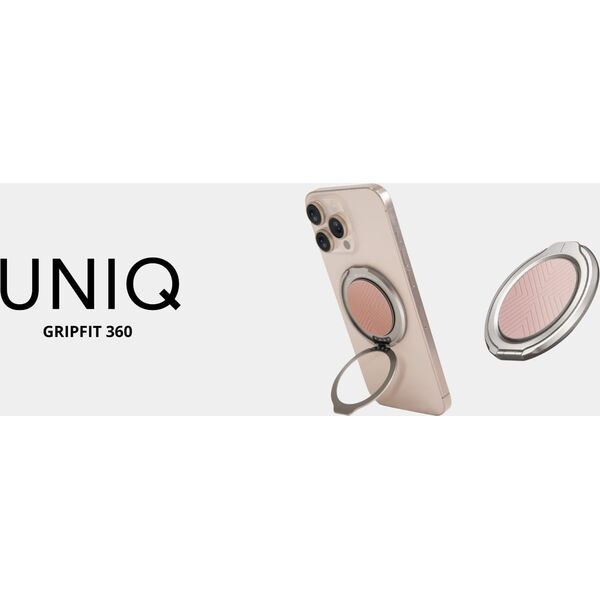 UNIQ Gripfit 360 Magnetic Mount&Kickstand Magnetic Holder pink/blush pink