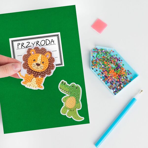 MOZAIKA CEKIN SPRZYL NAKLEJ ZOO KIDEA DERF PUD