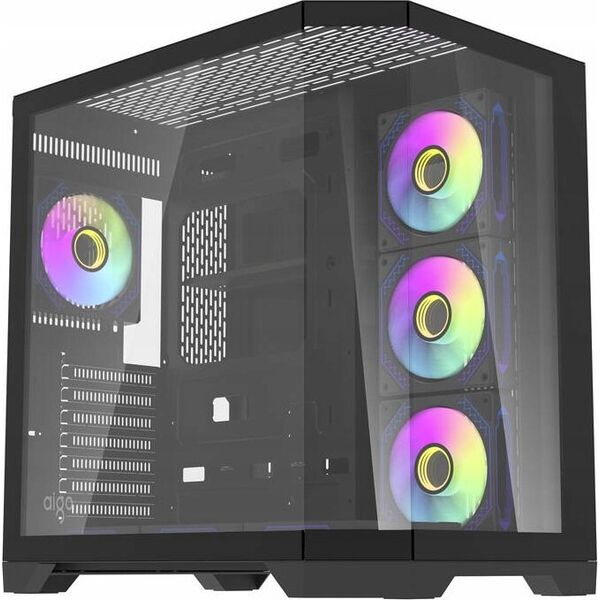 Obudowa komputerowa Darflash FT418 PRO + 7 wentylatory aRGB (czarny)