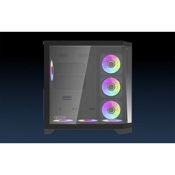 Obudowa komputerowa Darflash FT418 PRO + 7 wentylatory aRGB (czarny)