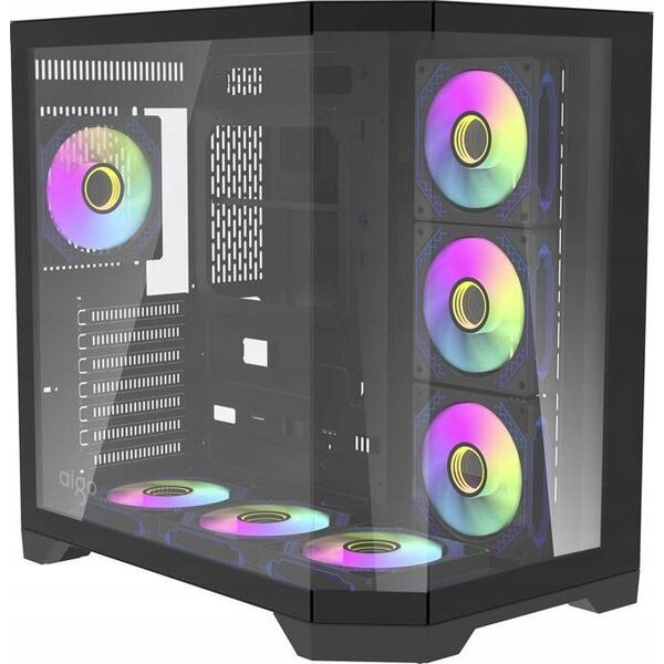 Obudowa komputerowa Darflash FT418 PRO + 7 wentylatory aRGB (czarny)