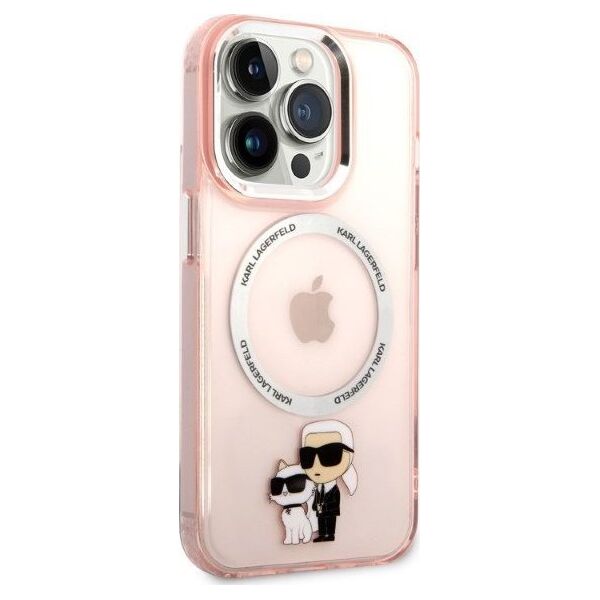 Karl Lagerfeld Etui Karl Lagerfeld KLHMP14XHNKCIP Apple iPhone 14 Pro Max hardcase różowy/pink IML NFT Karl&Choupette Magsafe
